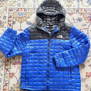 The North Face Black and Blue Quilted Jacket